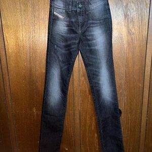 Diesel Women's Grey and Black Jeans